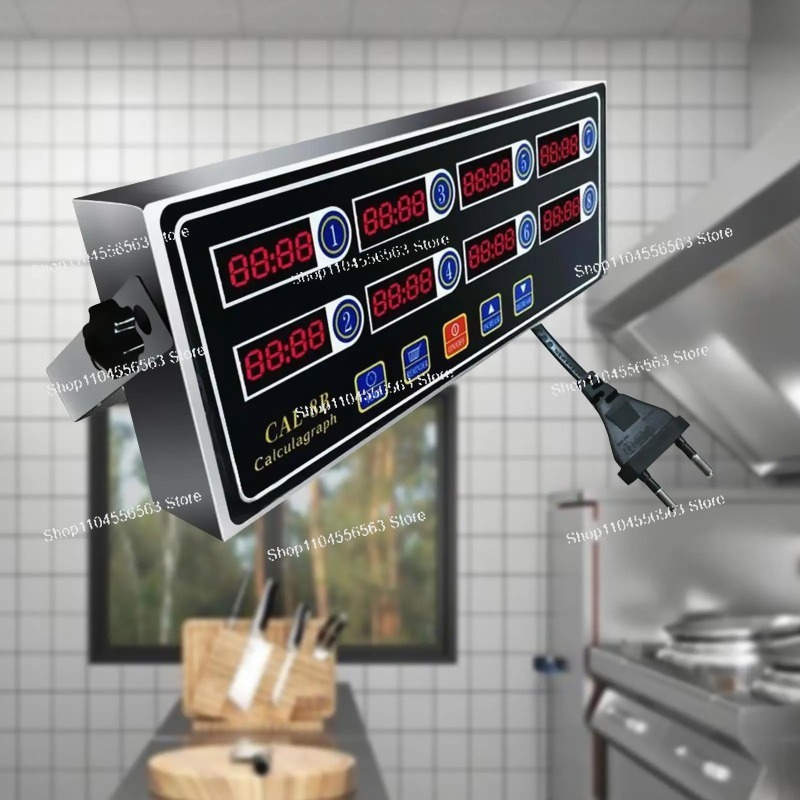 Home Cooking Channel - Minuteur numérique commercial à 8 canaux,