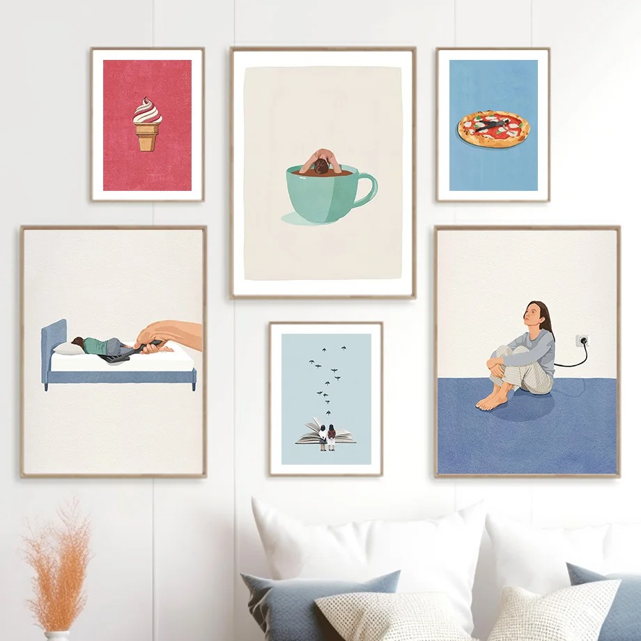 Affiche d'art humoristique et  - Home Cooking Reading avis et prix