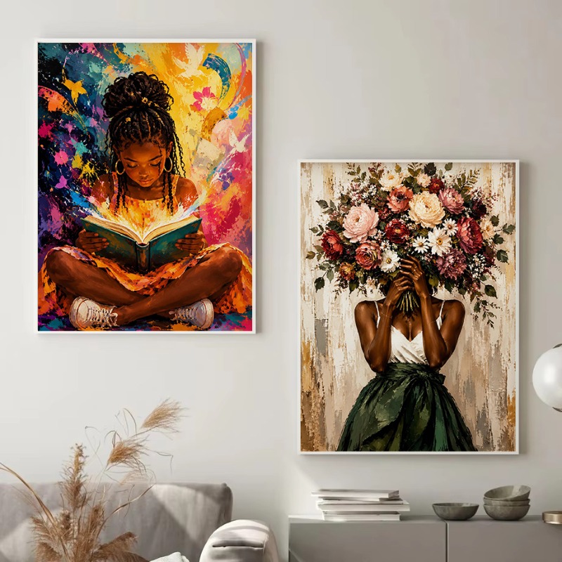 Affiche Murale en Toile « Femm - Home Cooking Reading avis et prix